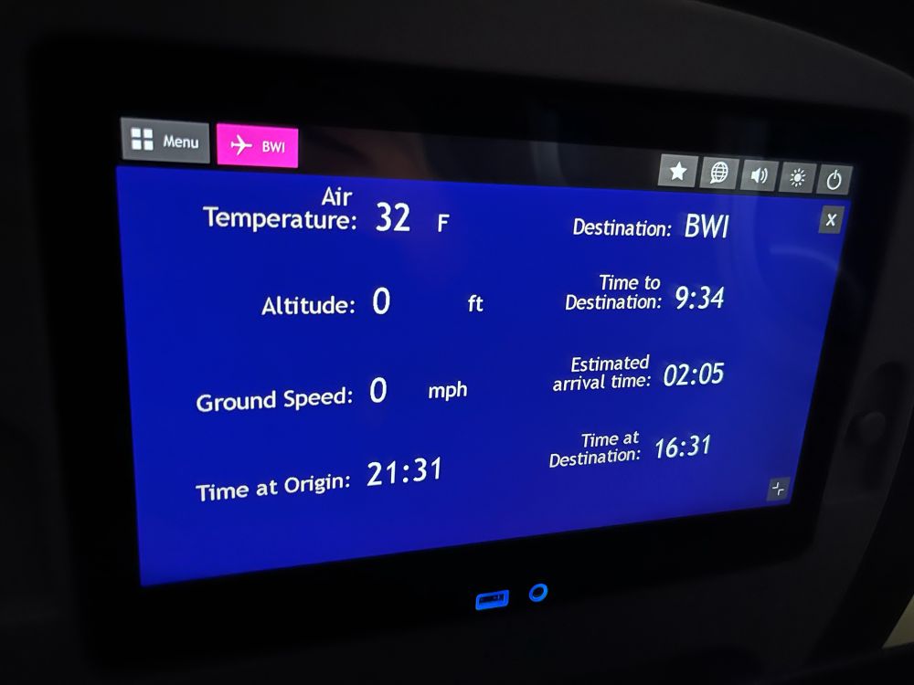 Picture of remaining flight time with bogus data.