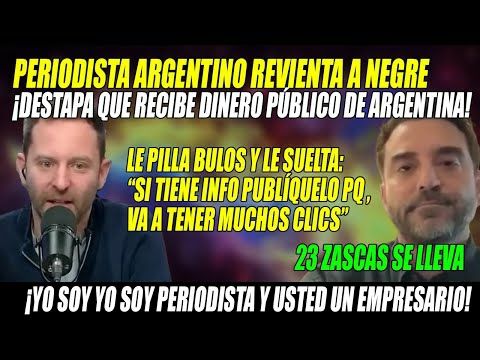 PERIODISTA REVIENTA a Javier Negre⚡BULERO⚡¡Recibe PAGUITAS de Argentina e "INCITA a la V10L3NCIA"!⚡