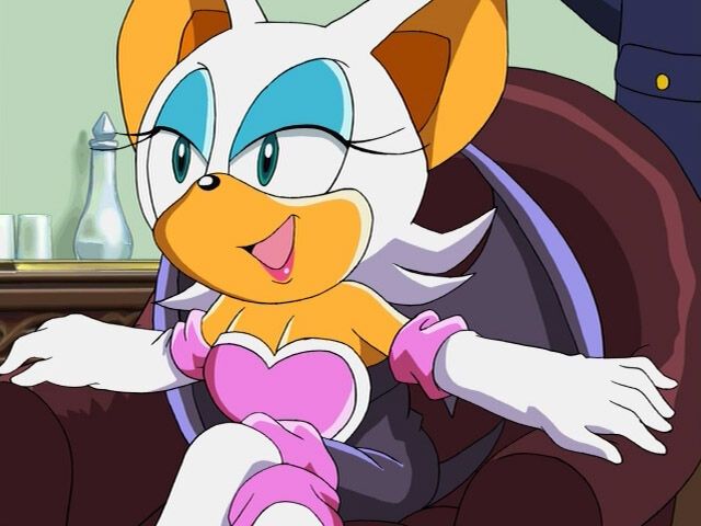 A Sonic X screenshot of Rouge the Bat.