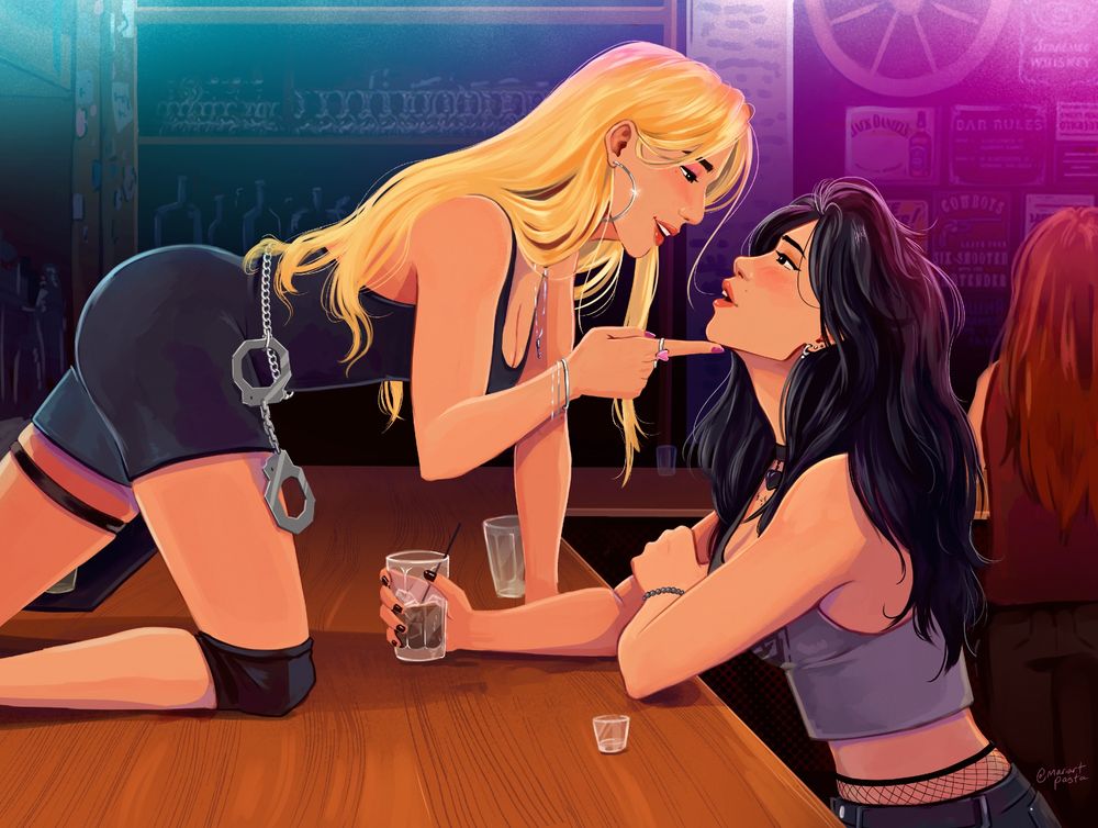 fem haobin at coyote uglyyyy hao is up on the bar and she is gonna eat hanbin
