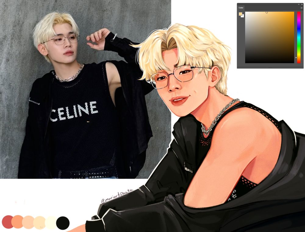 study of taerae from zb1 bc he actually broke my brain this weekend holy hell also hes REALLY hard to draw sighhhhhhhhh