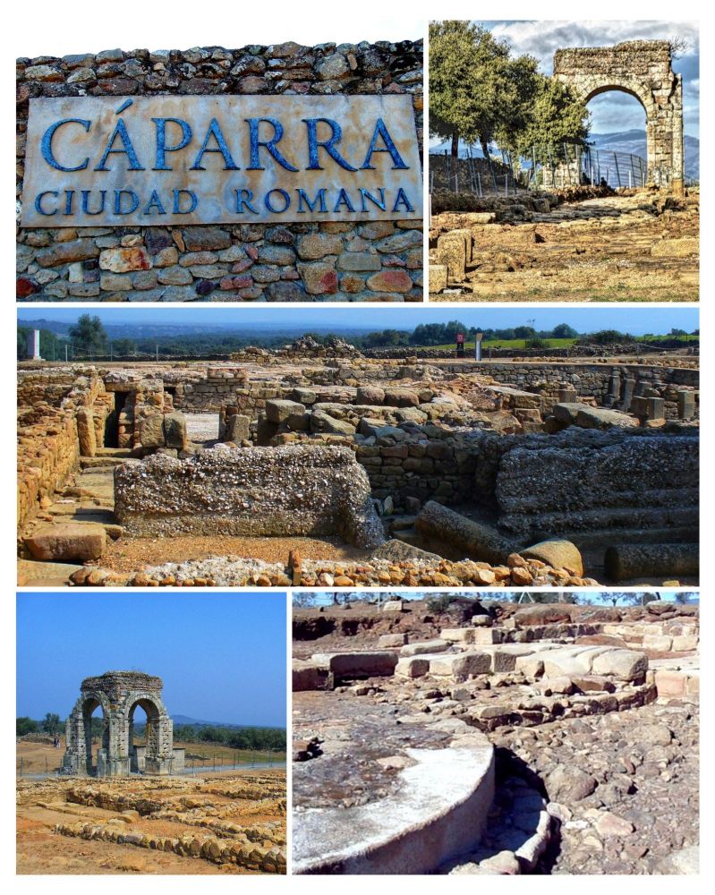 Caparra, Extremadura 🇪🇦 España 
Siglo I a. C. Municipium civium latinorum desde 74.
Claudio Ptholomeo la cita como Kapasa y la situaba en la zona de Lusitania y de origen vetón. 
📷 Montaje: A. M.
