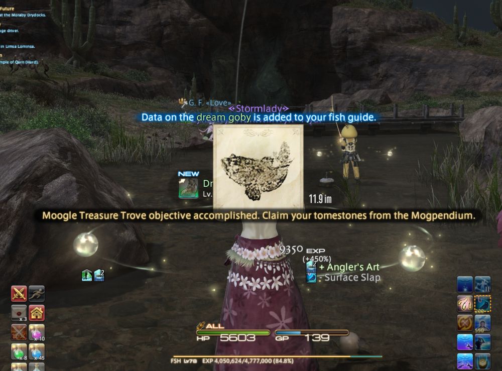 Lynatwyr catches a Dream Goby.