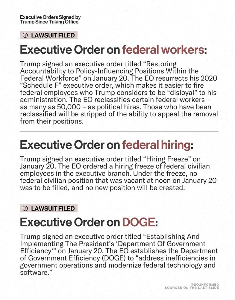Synopsis of Trump executive orders: federal workers, federal hiring, and DOGE. 