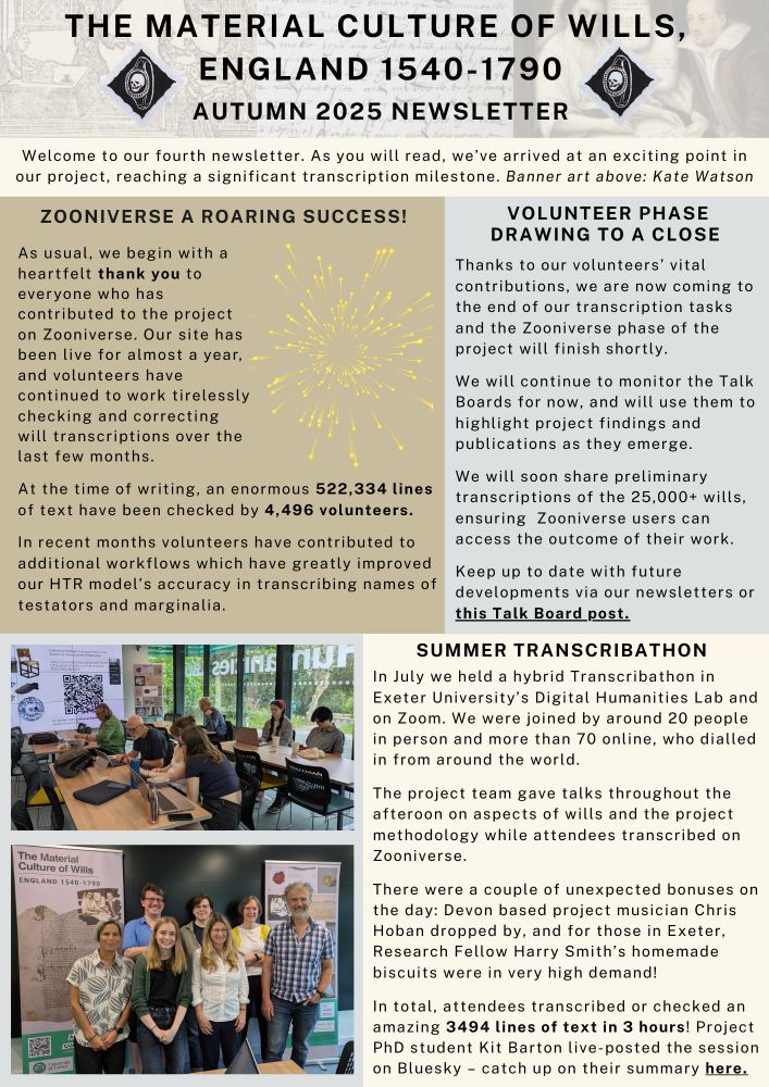 A newsletter - mainly consisting of text, with some photos of a workshop in the bottom corner. 