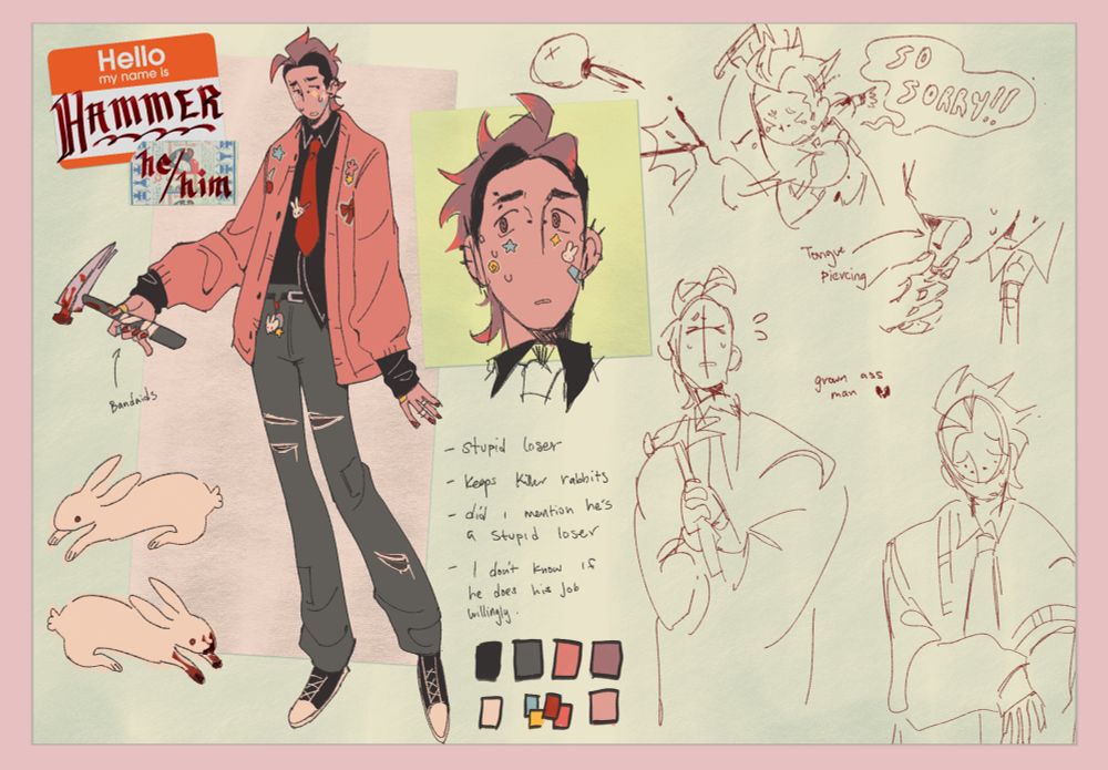 Hammer's reference, notably themed to be scrapbook like.