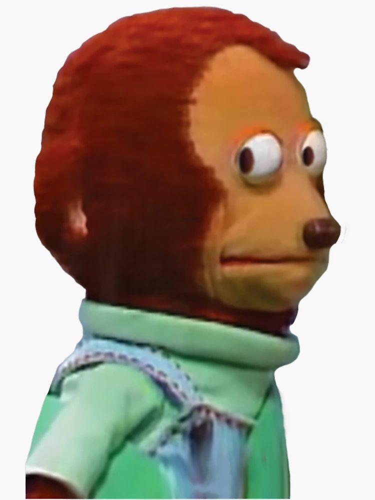 monkey puppet from a kid's show giving me the sideeye