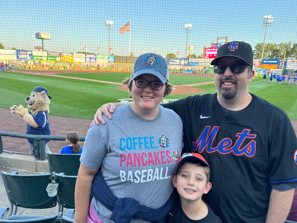 Me and my family behind home plate at TD Bank park