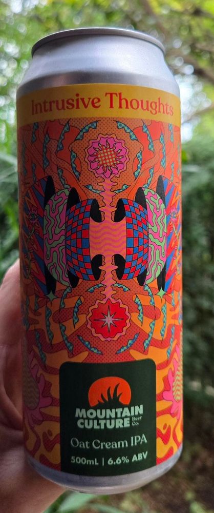 Photo of the front of the can of beer.