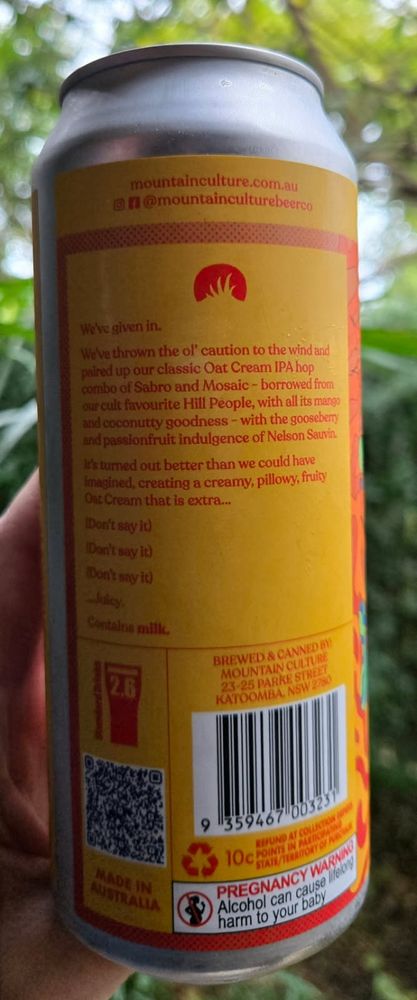 Photo of the back of the can.