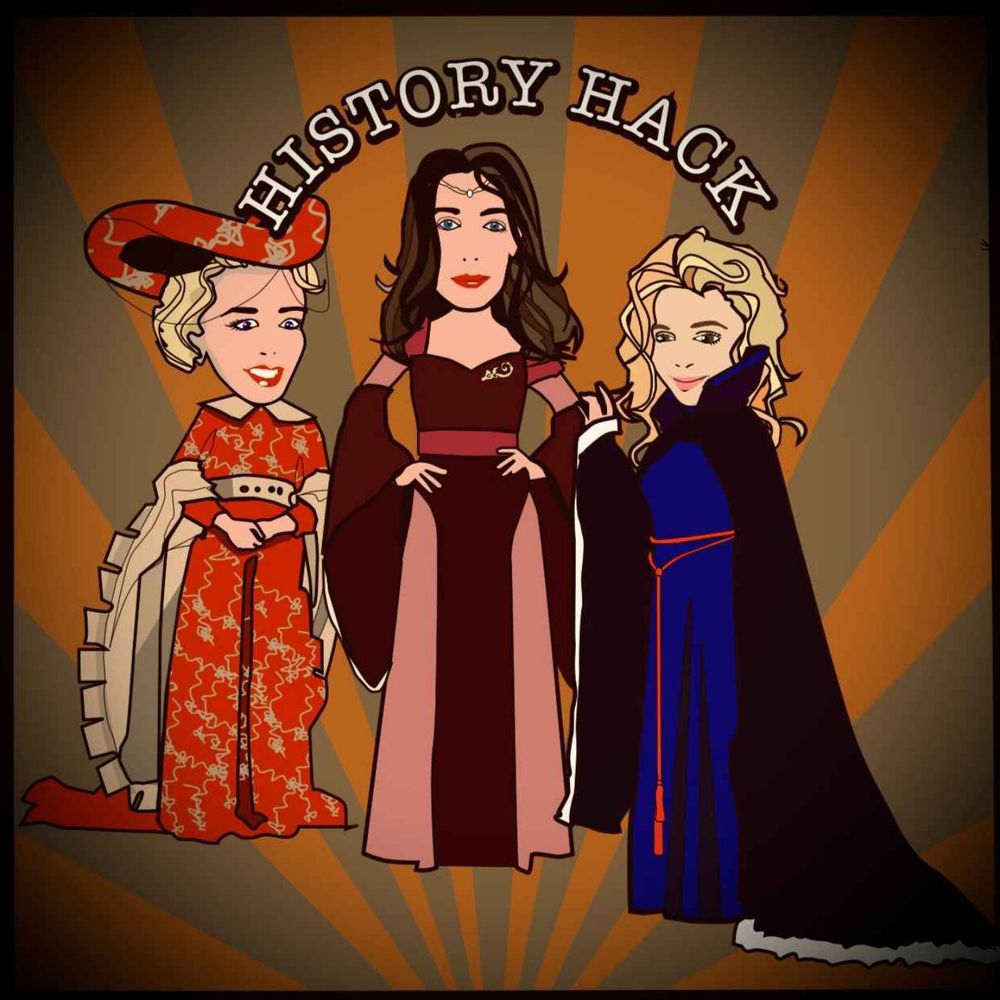 Cartoon of podcast guest and hosts