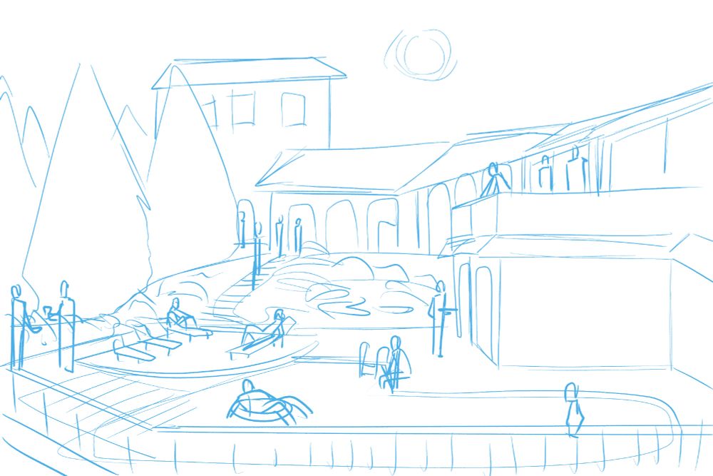 Rough of at Del Vecchio
