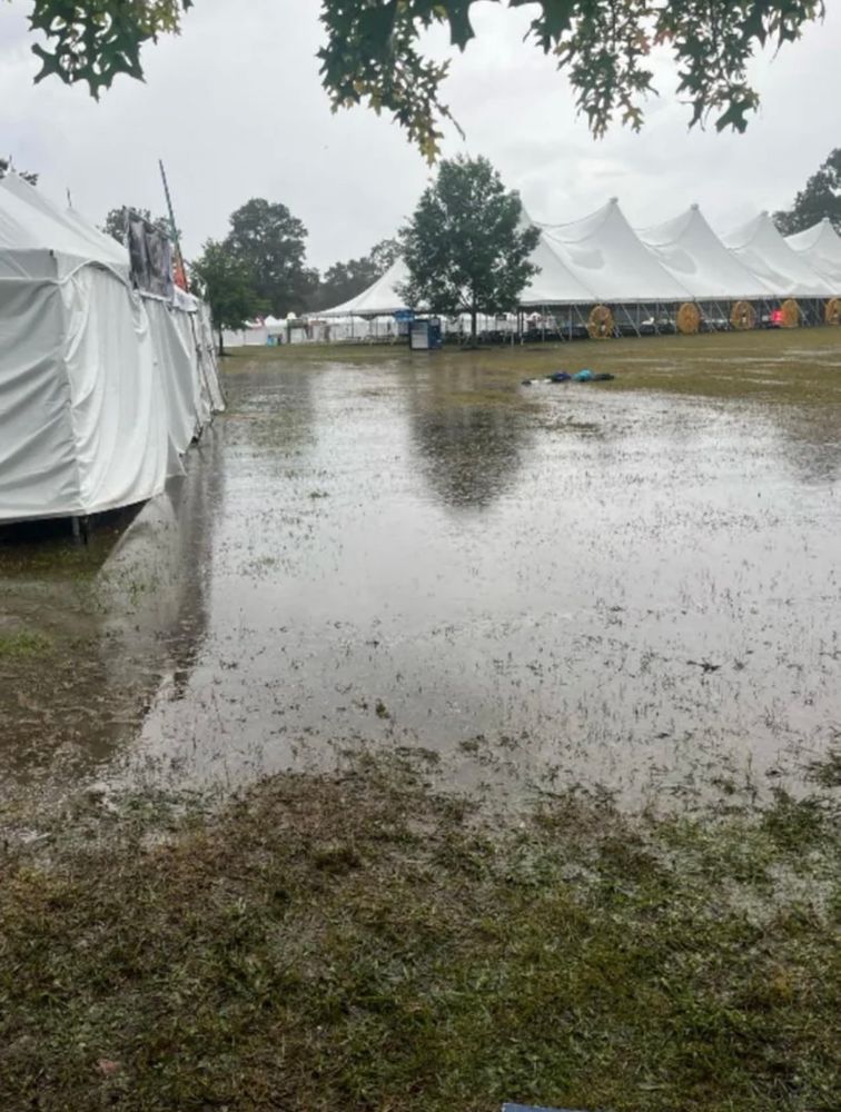 Flooded campgrounds