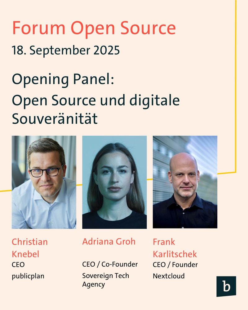 Vortragende des Eröffnungspanels Forum Open Source