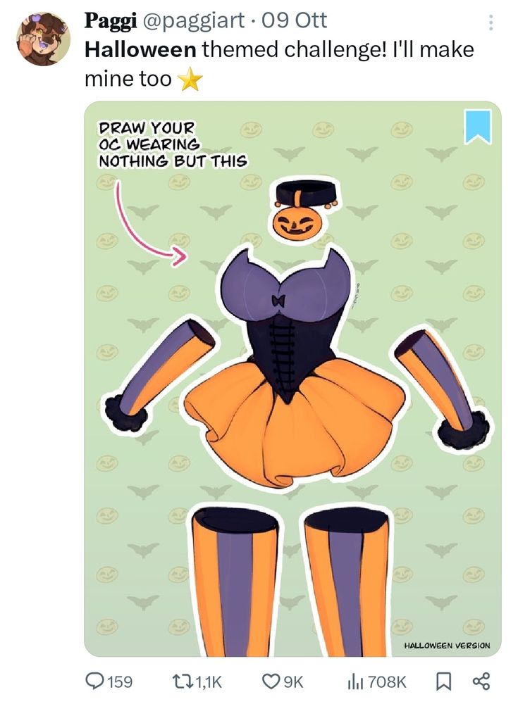 Inspired: Halloween dress from PaggiArt (on X & 📷)