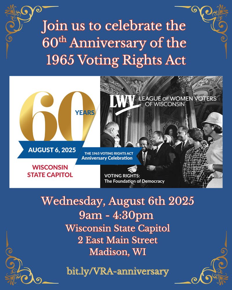 The 60th Anniversary of the VRA on August 6th at the Capitol
