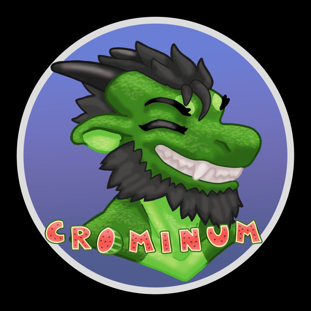 circle badge of a melon dragon