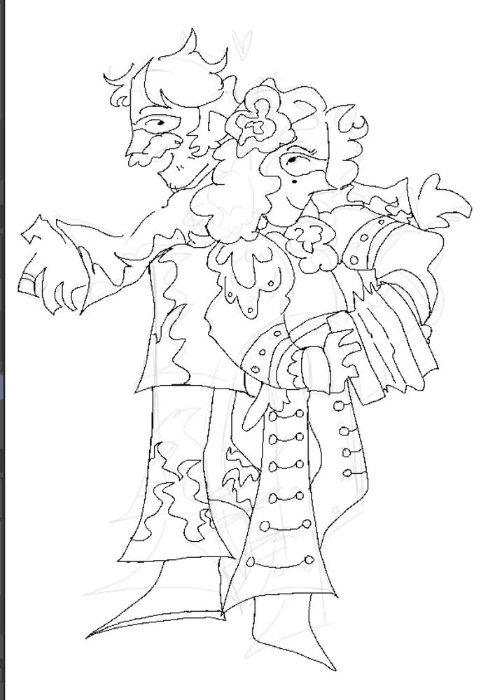 A work-in-progress sketch of the aforementioned doodle. 