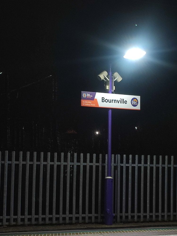 A sign that reads Bournville.