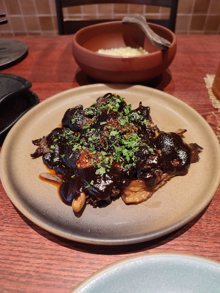 Mushrooms with pasilla at Fonda.
