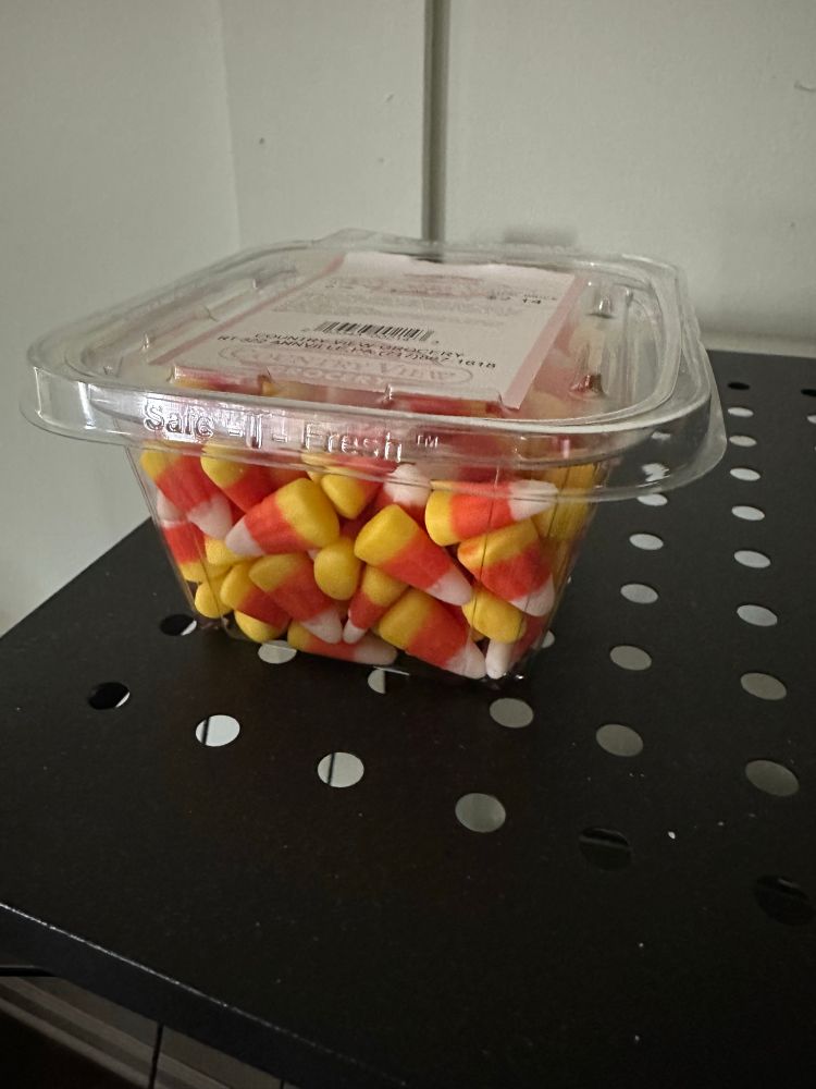 A container full of trash. 