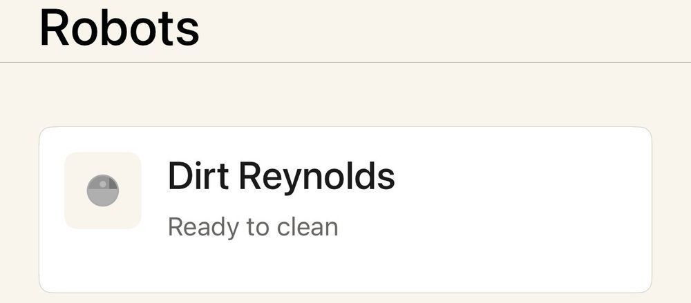 Roomba name