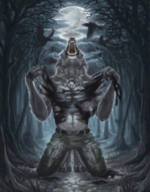 werewolf tearing his shirt off