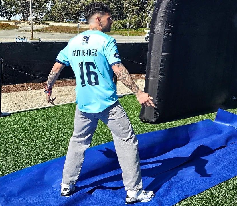 The back of a Monterey Bay FC soccer jersey