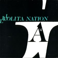 The cover of Lolita Nation by Game Theory. The cover is dominated by a large G in white on a black background