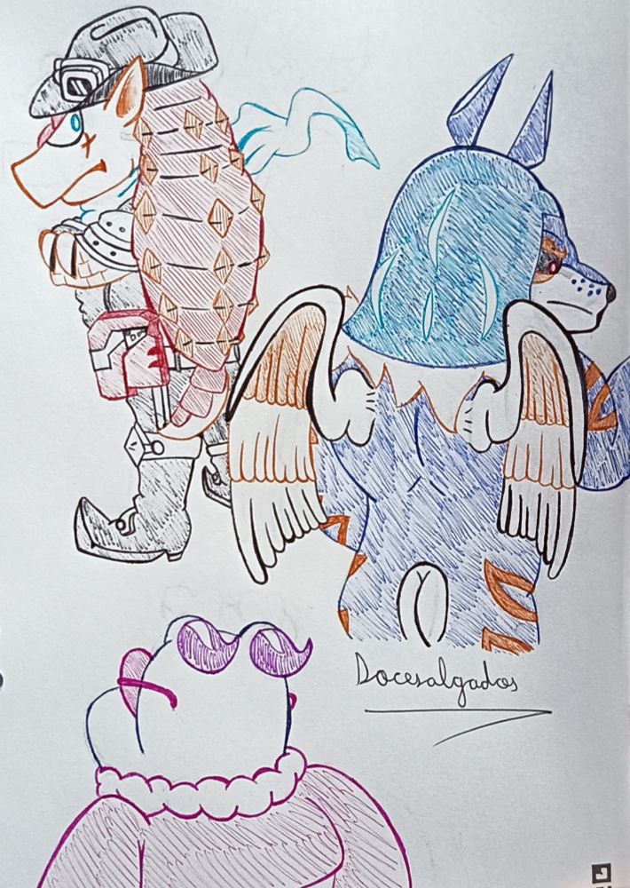 Back practice of Dillon, Überjackal and Ferdinand in color