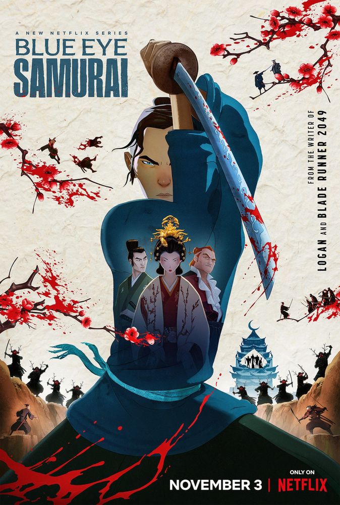 Poster der #Netflix Serie Blue Eye Samurai