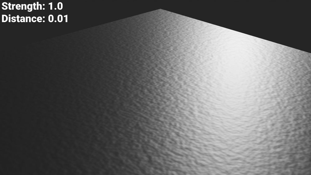 Low distance, default strength.