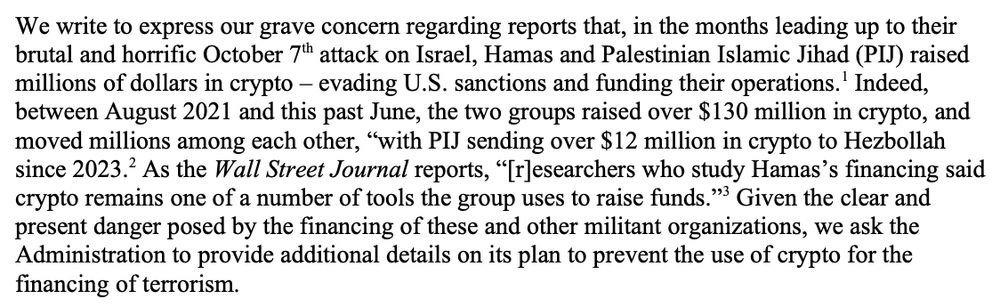 We write to express our grave concern regarding reports that, in the months leading up to their brutal and horrific October 7