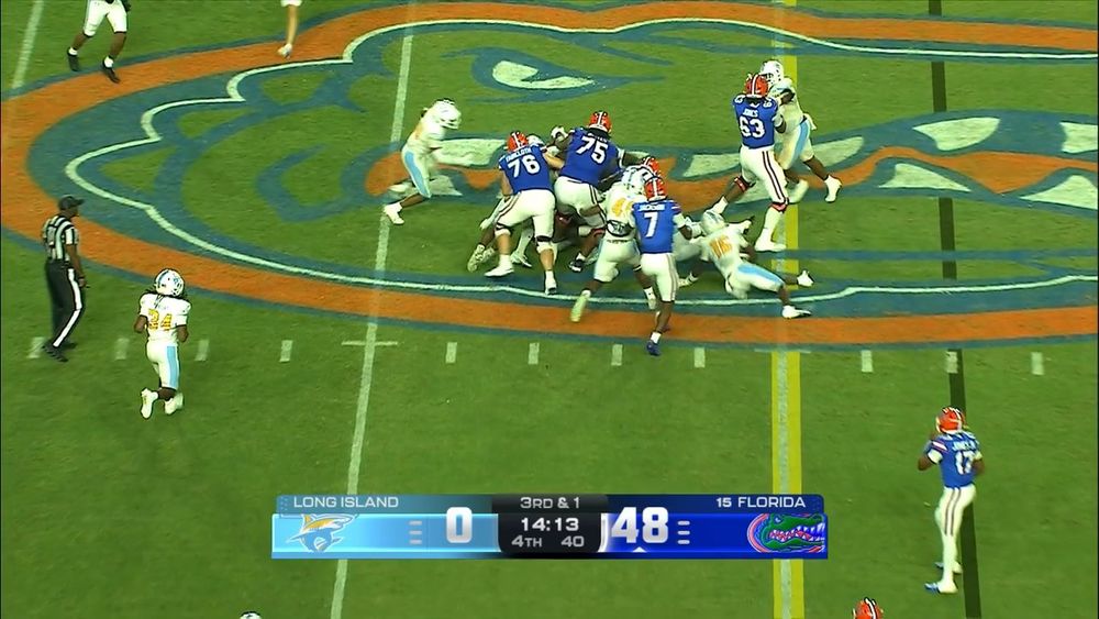the score is 48 to nothing and the numbers are too big, or not aligned right. it looks weird.