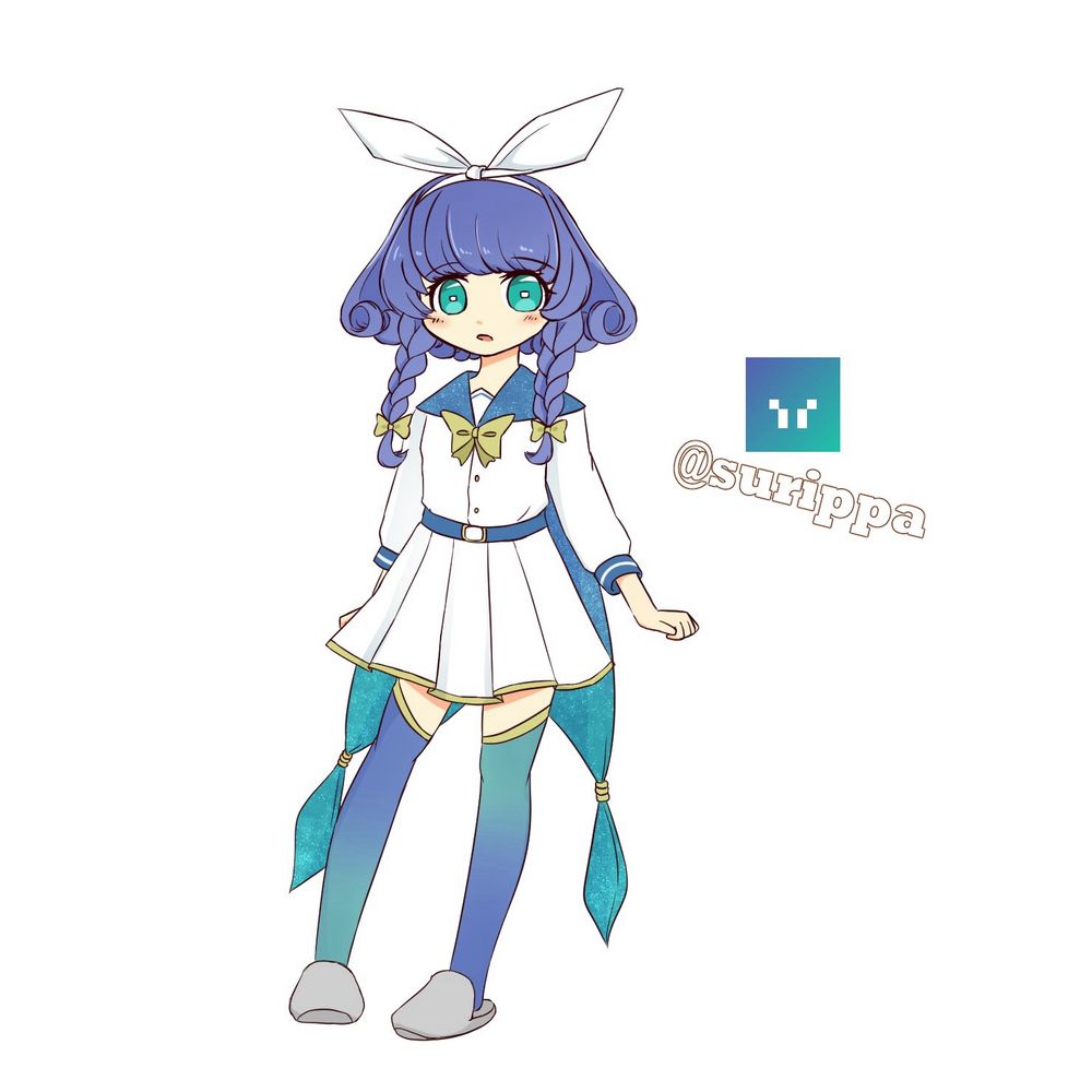 MisskeyDesign鯖の初期アイコン擬人化ちゃん。気に入ってます