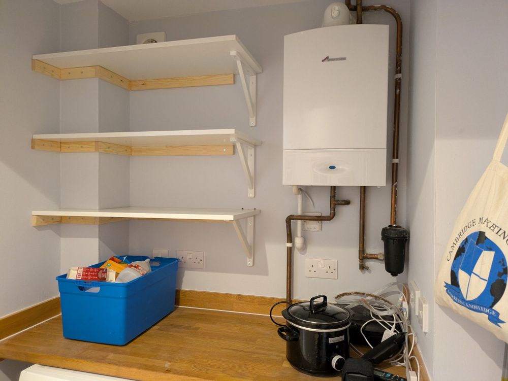 Large empty utility cupboard