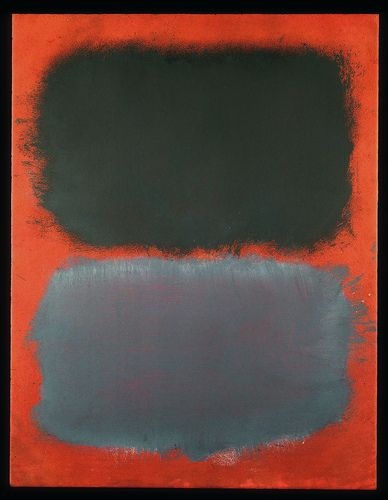 Untitled (Gray, Gray on Red)
