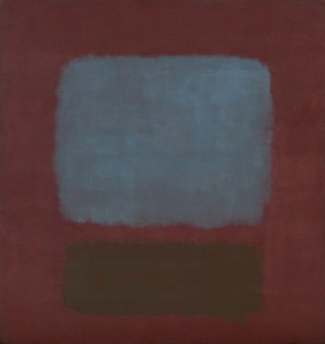No. 37/No. 19 (Slate Blue and Brown on Plum)