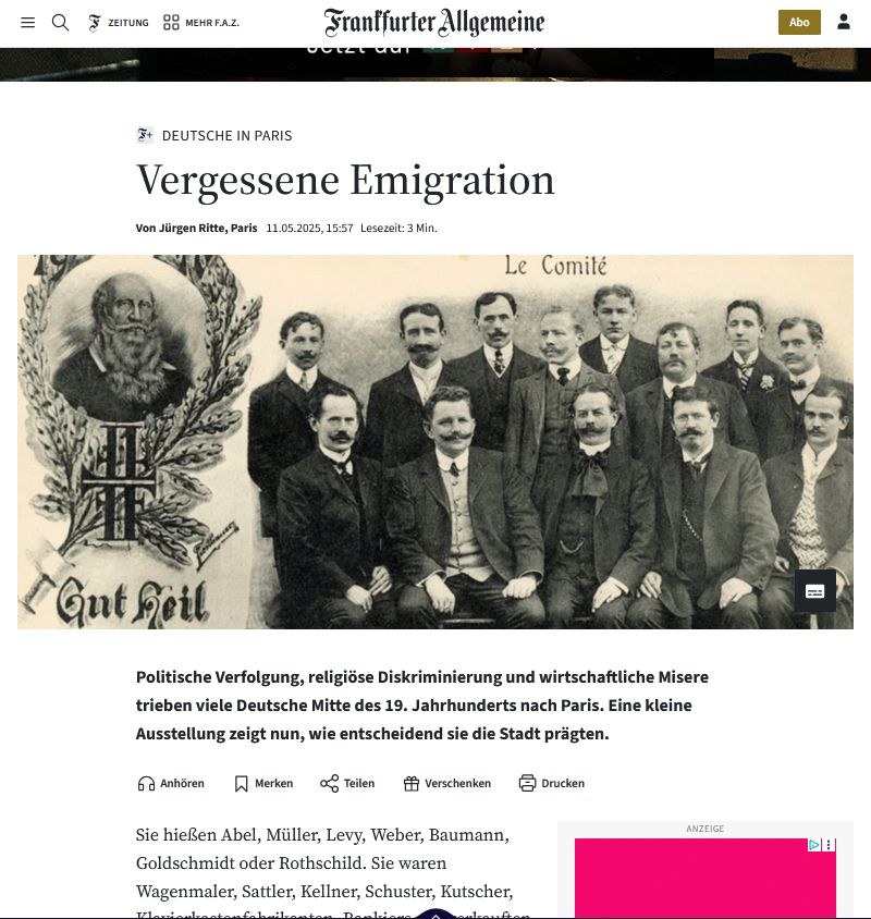 Screenshot des FAZ-Artikels