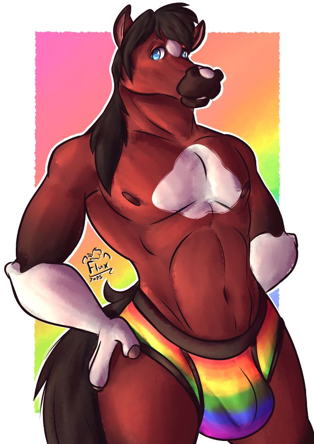 Dodge the house in rainbow patterned undies