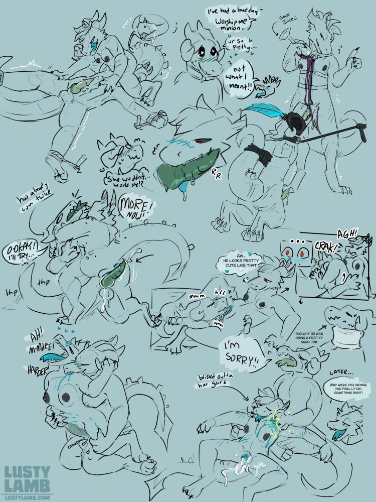 a series of sketches of two dragonborn in a really healthy and normal sexual relationship. its okay, they love it.