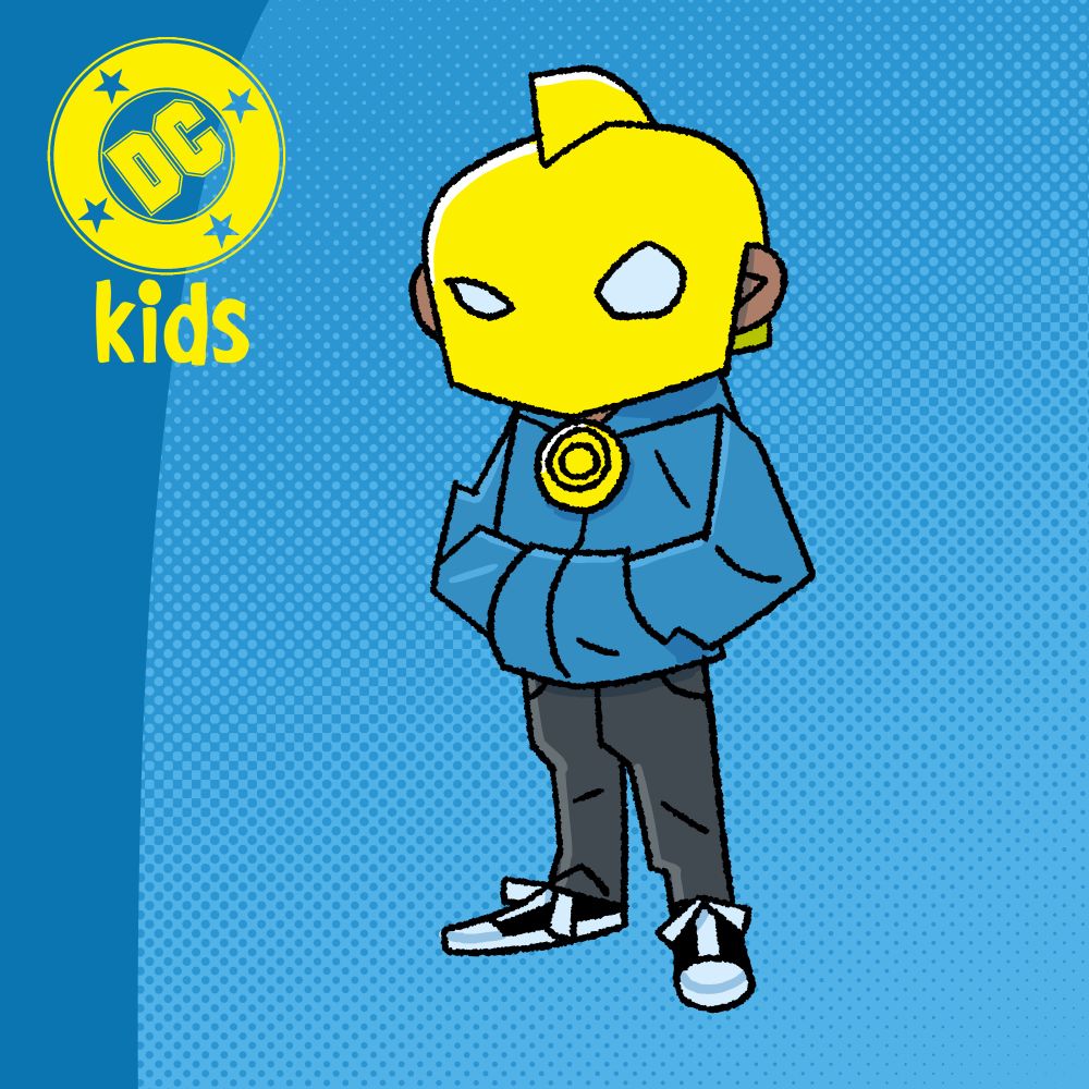 A drawing of Doctor Fate as a kids character