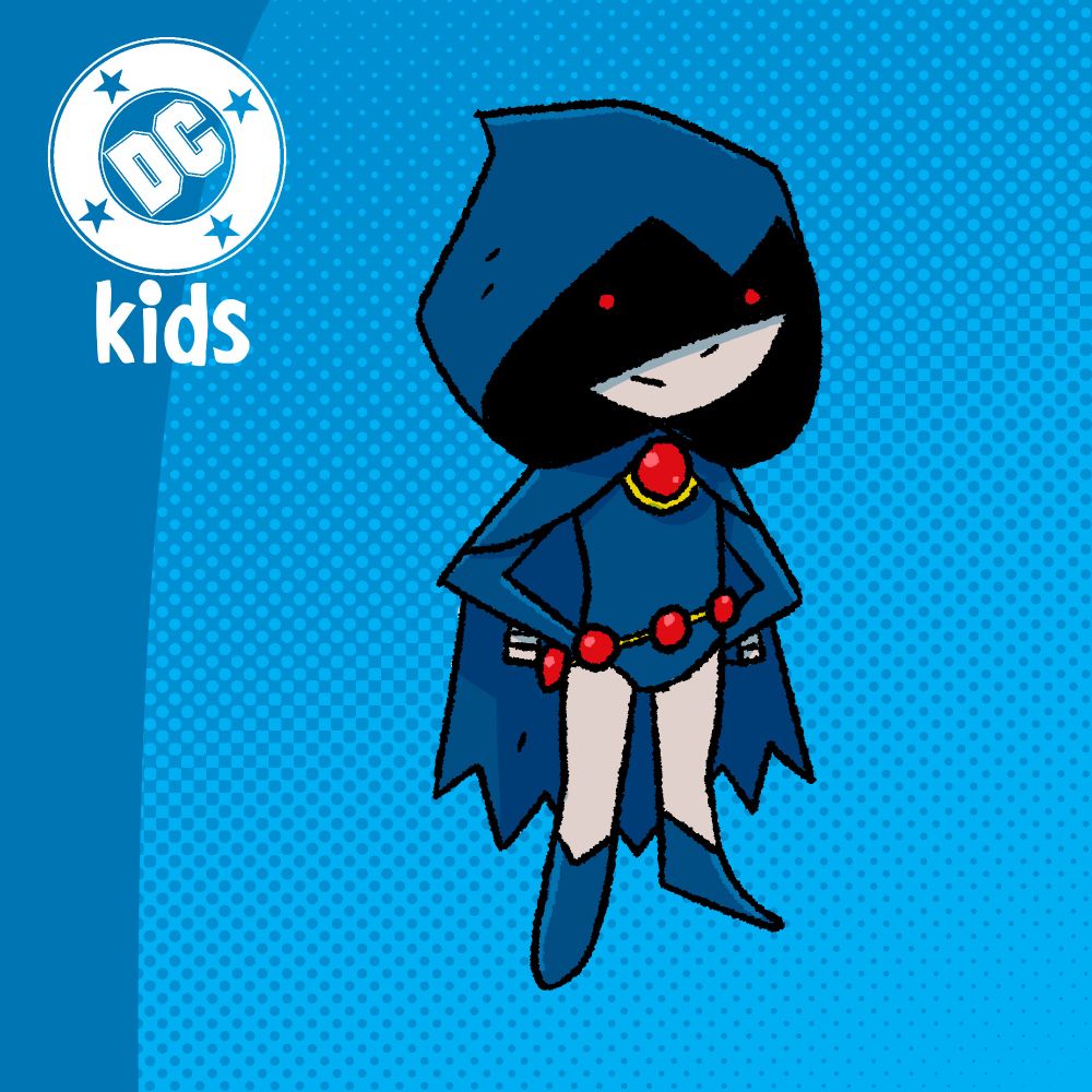 A drawing of Raven. You know... Raven. The Teen Titan. But as a Pre-Teen Titan.