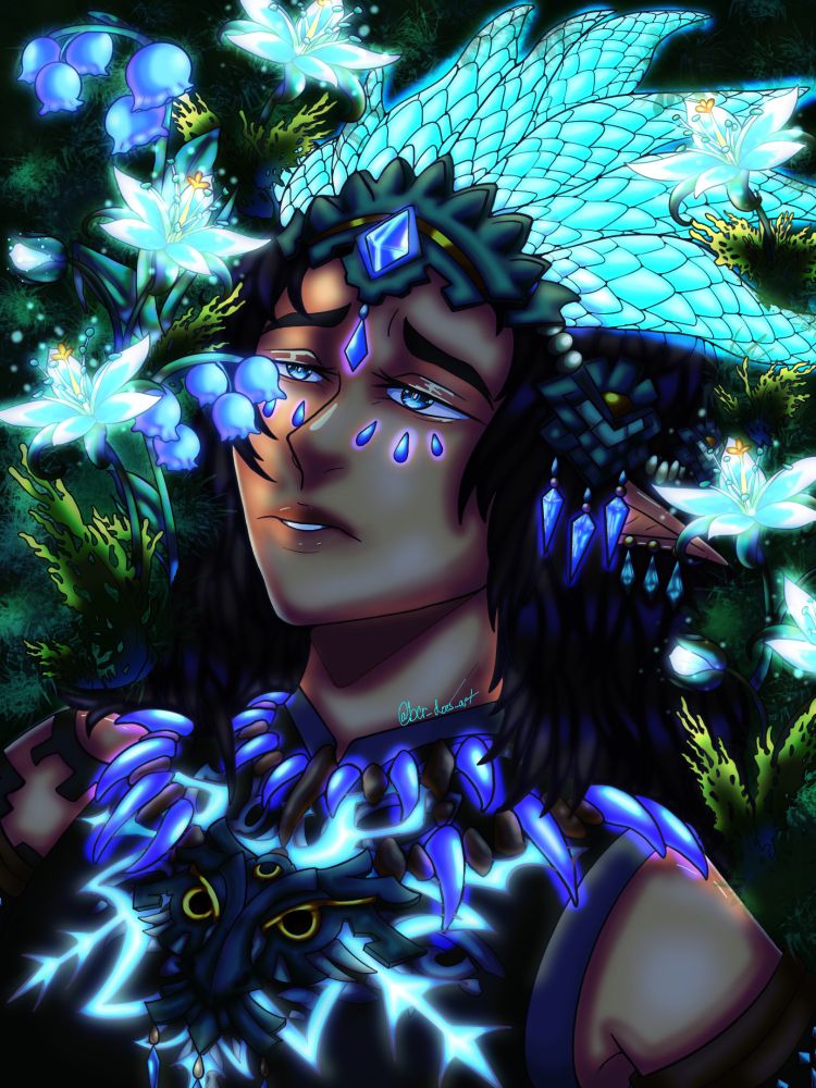 My fanart of Link and his frostbite armor from Totk