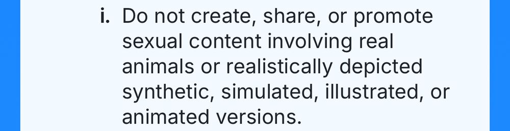 Bullshit content guidelines that appear to ban all furry sexual art. 