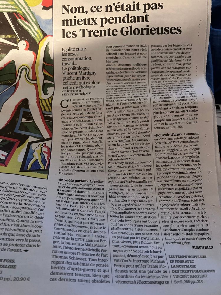 Article de la page 23 du journal Libération en date duJeudi 30 Janvier 2025