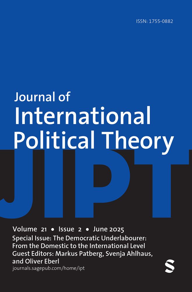 Cover of the most recent issue (2/2025) of the Journal of International Political Theory.