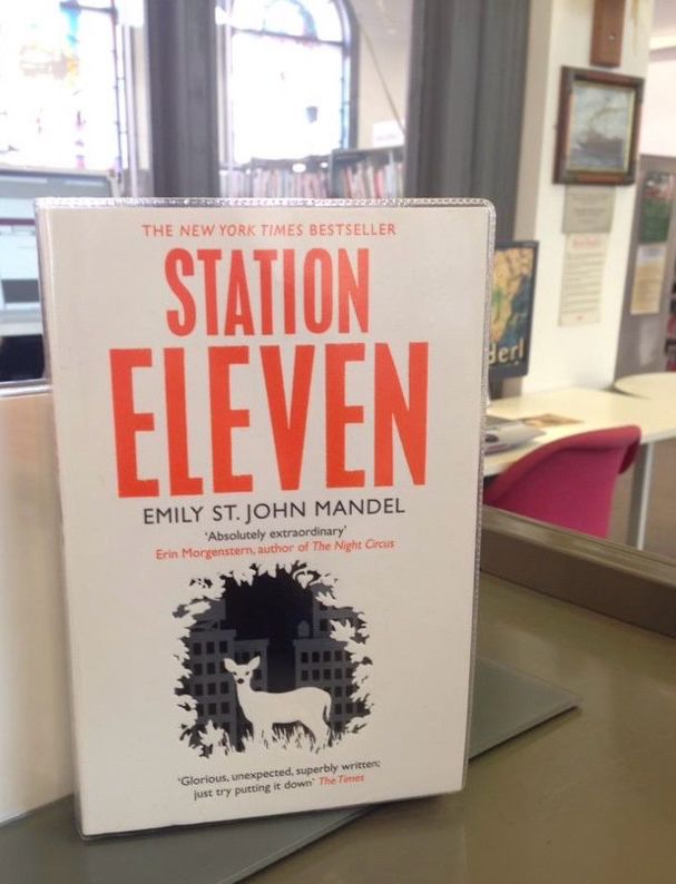 Book cover for Station Eleven by Emily St John Mandel. 