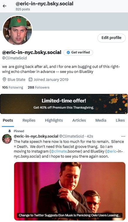 @eric-in-nyc.bsky.social says goodbye to X