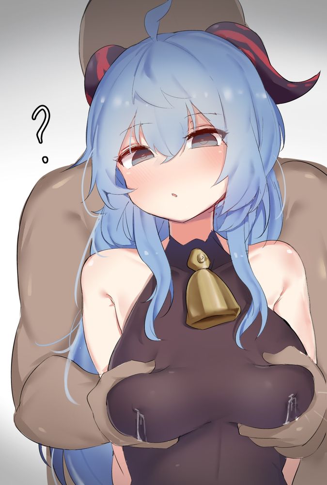 Ganyu having her tits grabbed